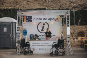 Punto de apoyo Music For All durante el festival Nudo Sur en Las Negras